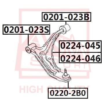 

Рычаг подвески ASVA 0224-045