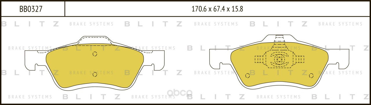 

Комплект тормозных колодок Blitz BB0327