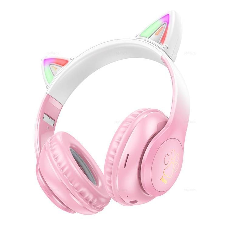 

Беспроводные наушники Hoco W42 Cat ear Pink, W42 Cat ear