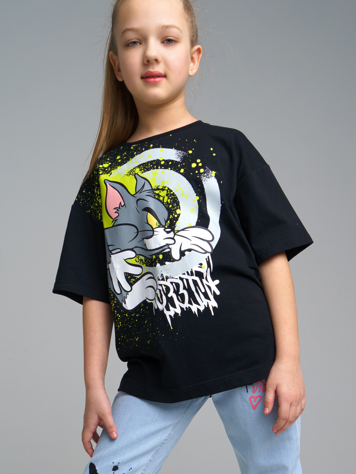 

Футболка детская PlayToday 12341036, цвет черный, разноцветный, размер 164, 12341036