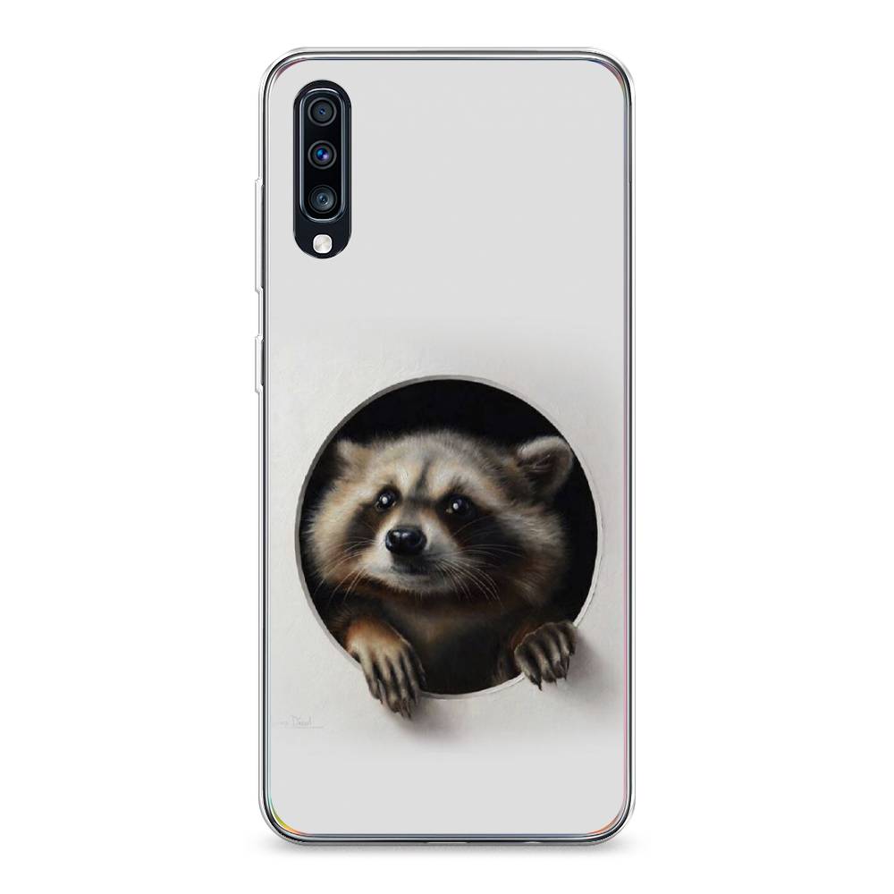 

Чехол Awog на Samsung Galaxy A70 "Любопытный енот", Разноцветный, 28150-1