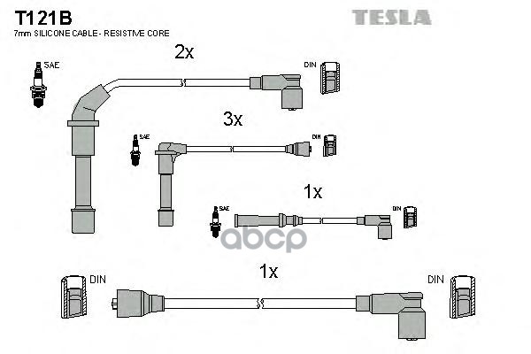 

Комплект Проводов Зажигания TESLA T121B