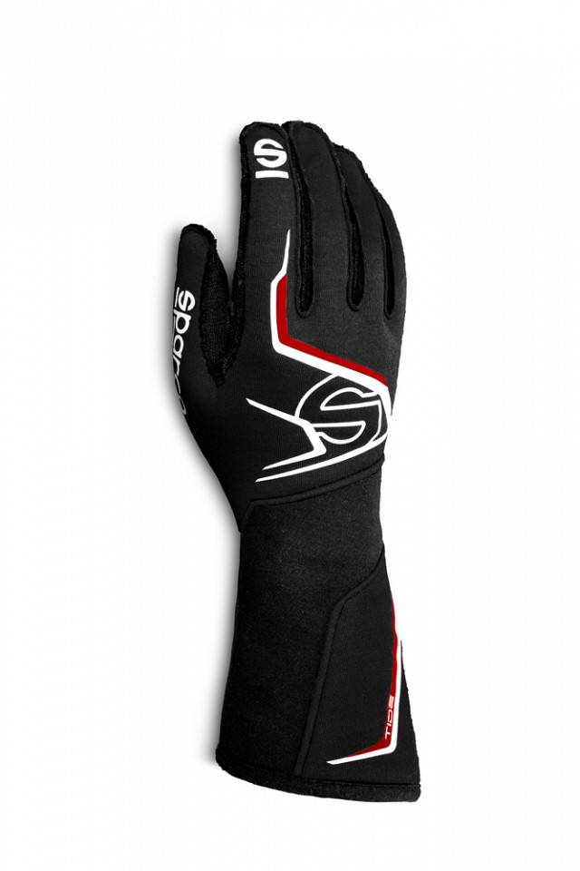 

Sparco 00135608NRRS Перчатки для автоспорта TIDE, FIA 8856-2018, чёрный/красный, р-р 8