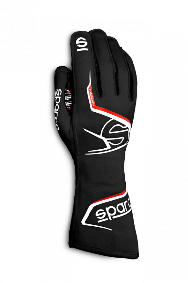 

Sparco 00131407NRRS Перчатки для автоспорта ARROW, FIA 8856-2018, чёрный/красный, р-р 7