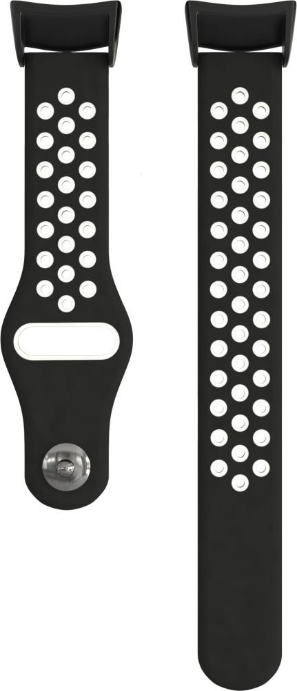 

Ремешок силиконовый GSMIN Sport Edition ME для Samsung Gear Fit2 / Fit2 Pro (Черно-белый), Sport Edition ME для Samsung Gear Fit2