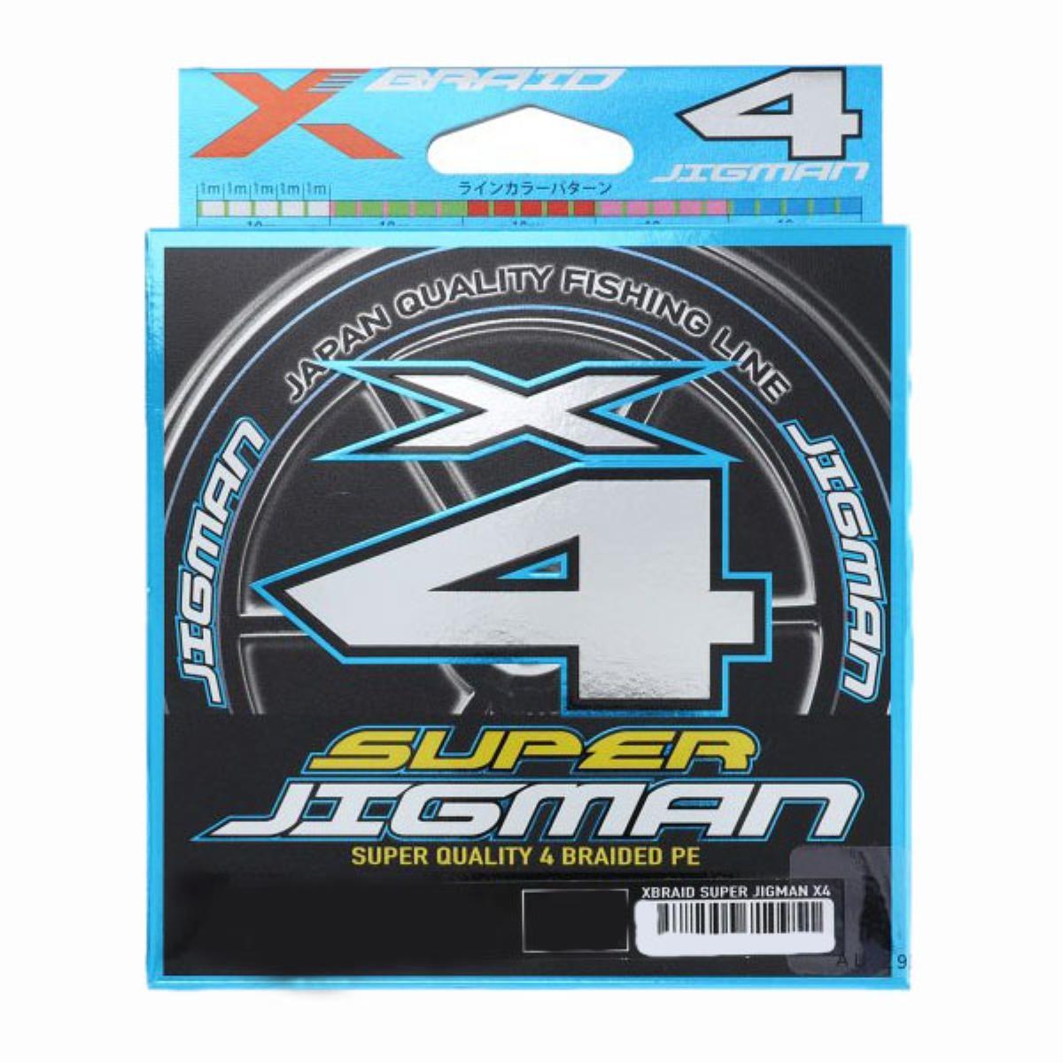 Леска плетеная YGK X-Braid Super Jigman X4 0,19 мм, 200 м, 13,5 кг, multicolor