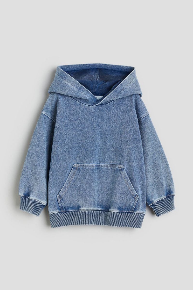 

Худи детское H&M 1206942, Стираный деним синего цвета, 92, Голубой, 1206942