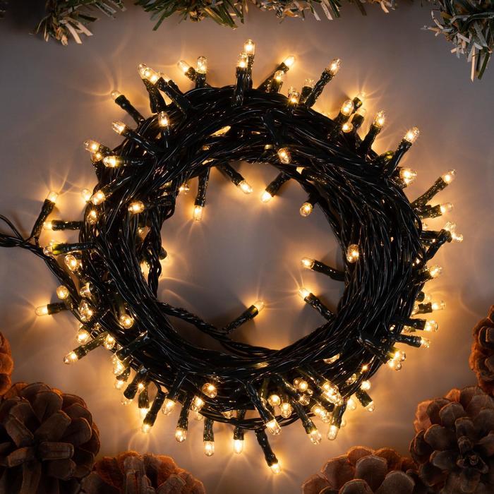 

Световая гирлянда новогодняя Luazon Lighting Нить 187157 7 м белый теплый, Нить