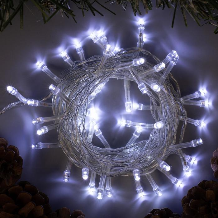 

Световая гирлянда новогодняя Luazon Lighting Нить 3556756 5 м белый холодный, Нить
