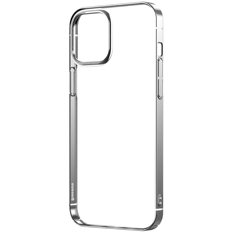 

Силиконовый чехол Baseus для iPhone 12 mini, Glitter, WIAPIPH54N-DW0S c серебрянной рамкой, Прозрачный;серебристый