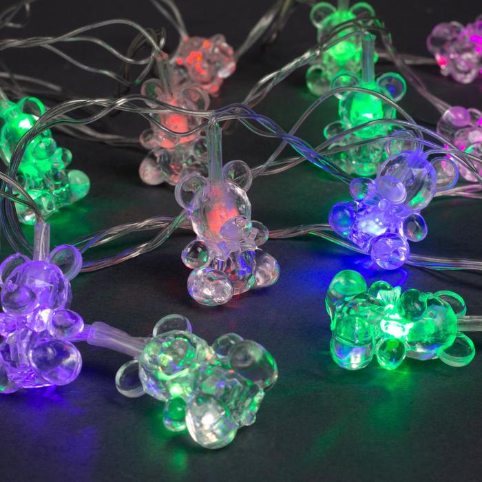 

Световая гирлянда новогодняя Luazon Lighting Мишки 1080389 5 м разноцветный/RGB, Мишки