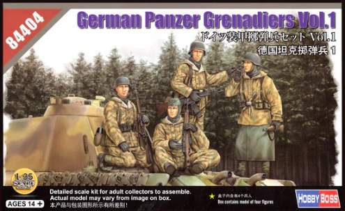 

Сборная модель Hobby Boss 1/35 Немецкие панцер-гренадеры 84404