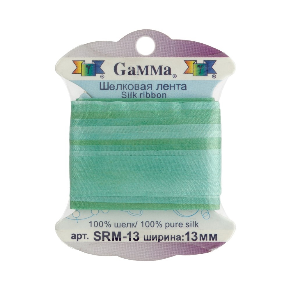

Gamma шелковая, 13 мм, 9,1 +/- 0,5 м, M020, цвет светло-зеленый и зеленый