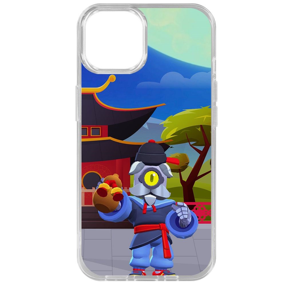 

Чехол-накладка Brawl Stars-Великий Мастер Барли для iPhone 14, Прозрачный