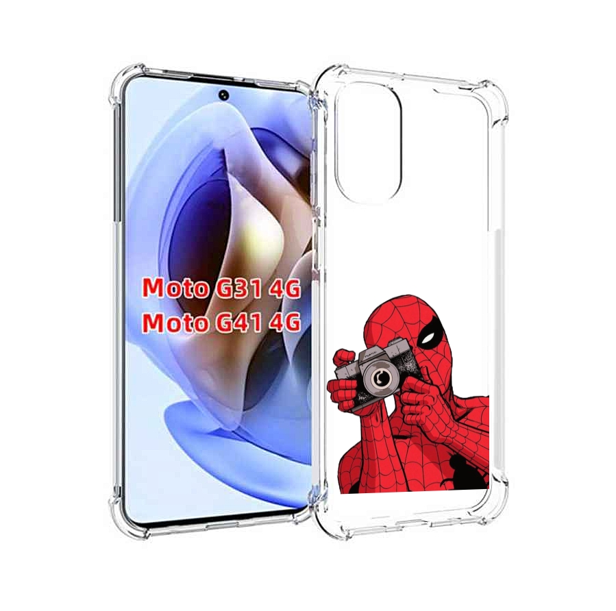 

Чехол MyPads человек паук фотограф детский для Motorola Moto G31 4G / G41 4G, Прозрачный, Tocco
