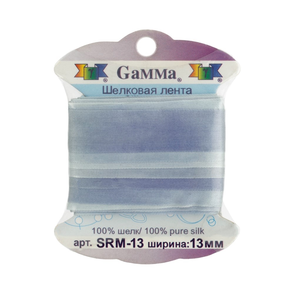 

Gamma шелковая, 13 мм, 9,1 +/- 0,5 м, M050, цвет светло-голубой и сиреневый, Голубой;фиолетовый