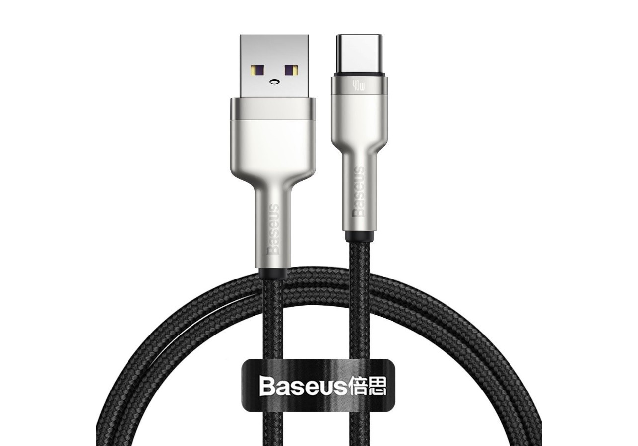 

Кабель Baseus Cafule Series CATJK-01 USB - USB Type-C 40W 3А, 1 м, черный