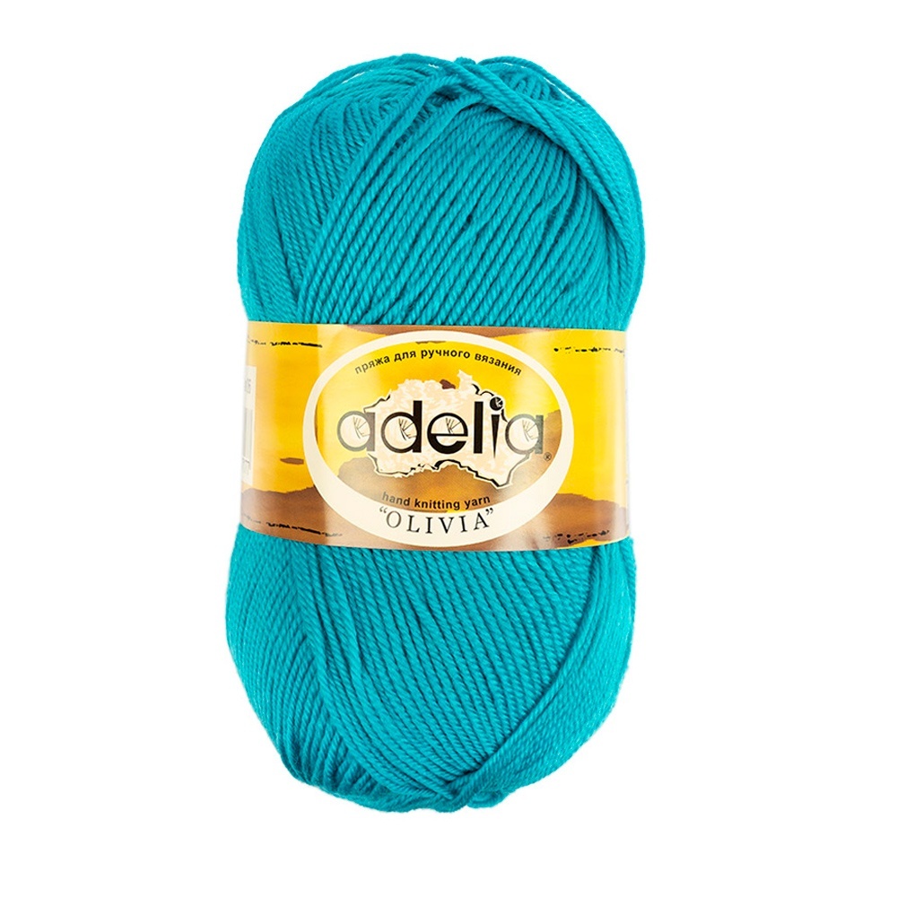 

Пряжа Adelia Olivia №06 бирюза, Голубой, Olivia