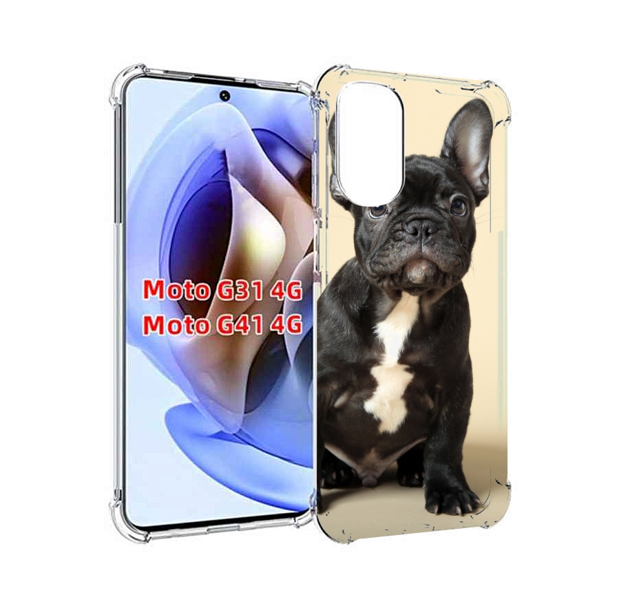

Чехол MyPads французскии бульдог для Motorola Moto G31 4G / G41 4G, Прозрачный, Tocco