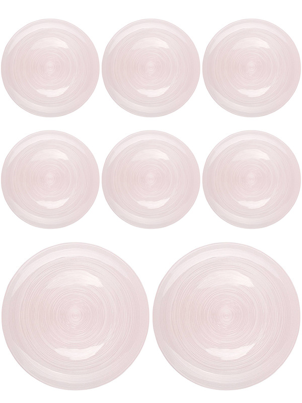 

Набор обеденных тарелок 8 шт Аксам Beauty pink 28 см339-160, Розовый