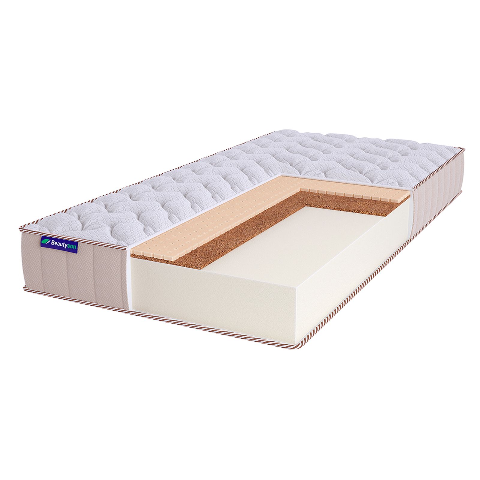

Матрас Beautyson Roll Foam 14 Mix Lux, 130х155, 18 см, беспружинный, Roll Foam 14 Mix Lux
