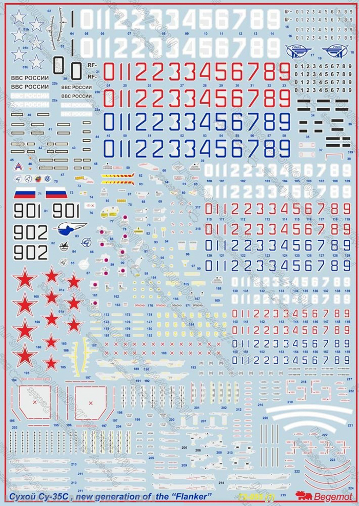 72055 Декаль Сухой Су-35С