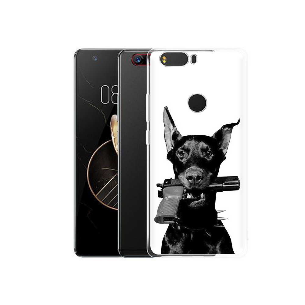 Чехол MyPads Tocco для ZTE Nubia Z17 доберман с пистолетом (PT75244.452.331)