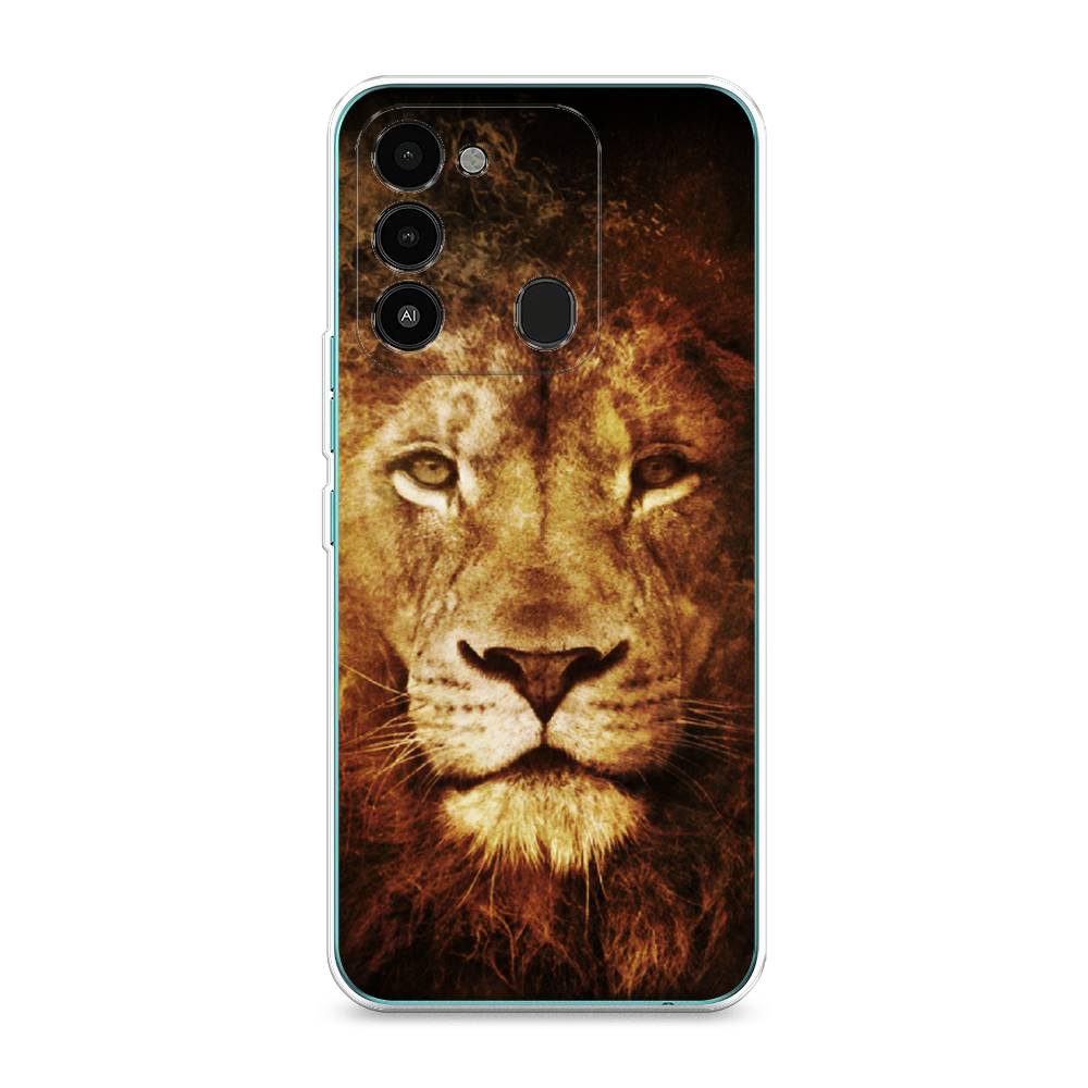 

Чехол на Tecno Spark Go 2022 "Лев", Черный;коричневый;желтый, 301350-6