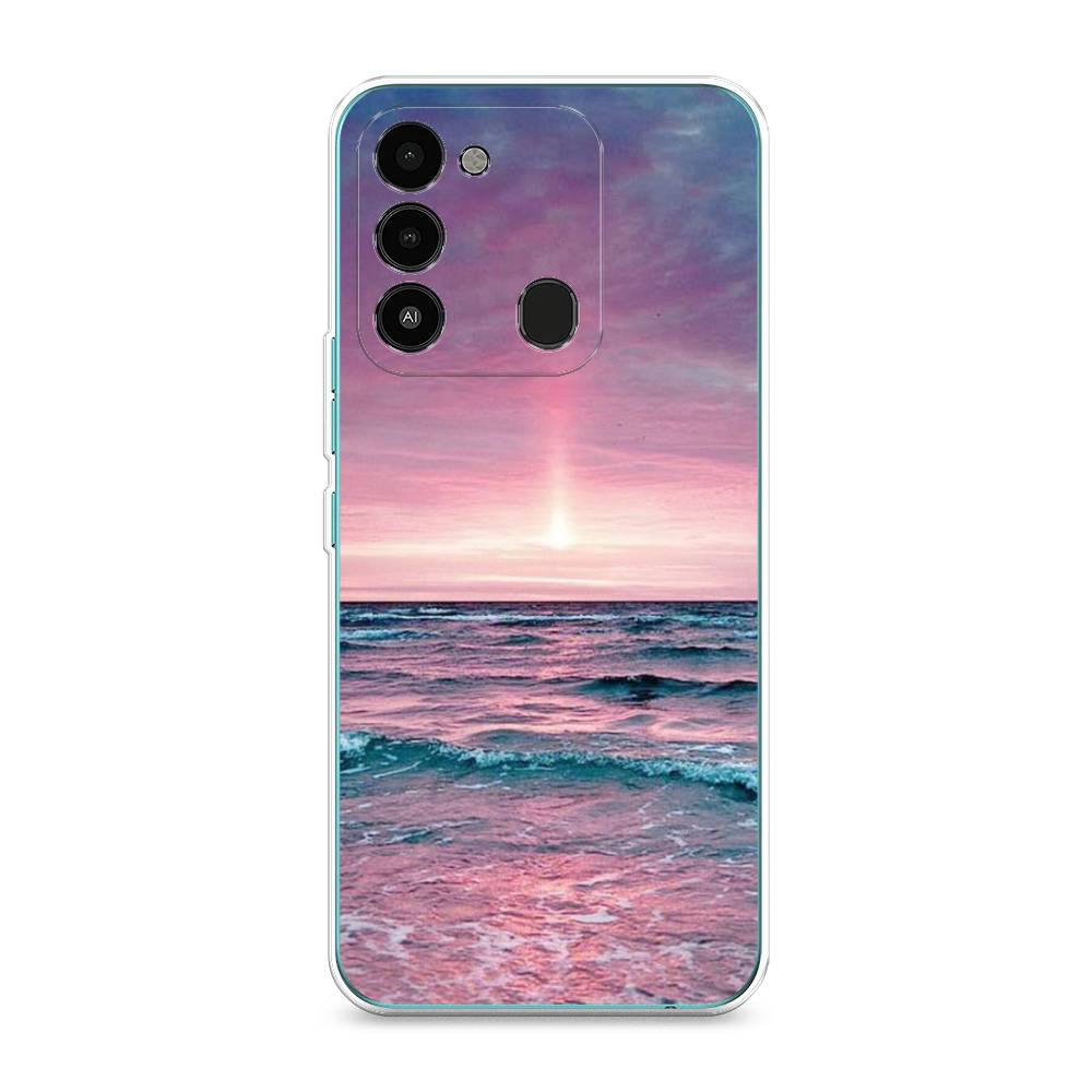 

Чехол на Tecno Spark Go 2022 "Восход 3", Розовый;голубой, 301350-2