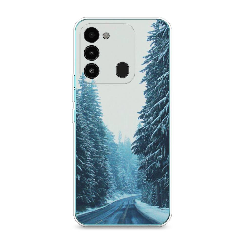 

Чехол на Tecno Spark Go 2022 "Зима 9", Бежевый;голубой;черный, 301350-2