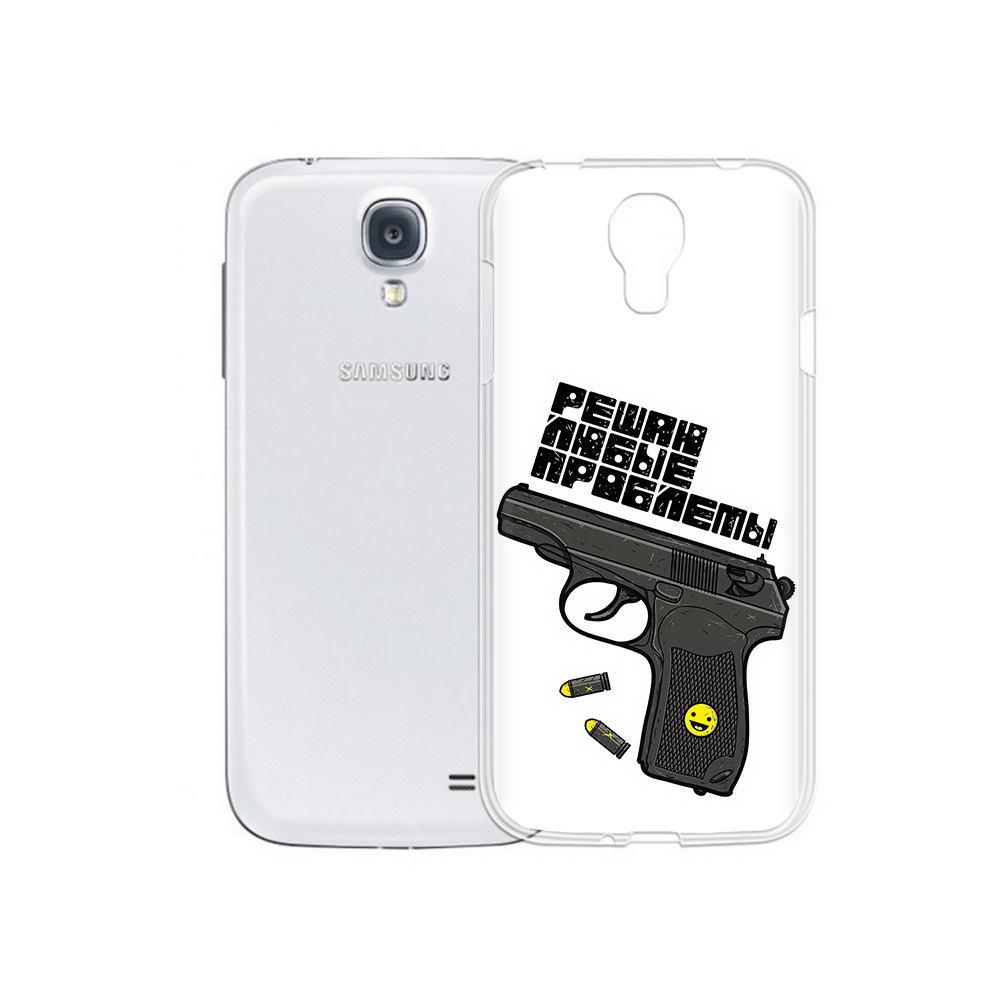 

Чехол MyPads Tocco для Samsung Galaxy S4 пистолет против проблем (PT41285.571.542), Прозрачный, Tocco