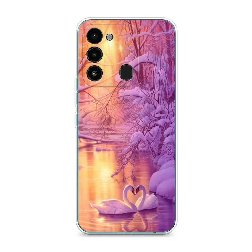 

Чехол на Tecno Spark Go 2022 "Зима 1", Фиолетовый;желтый, 301350-2