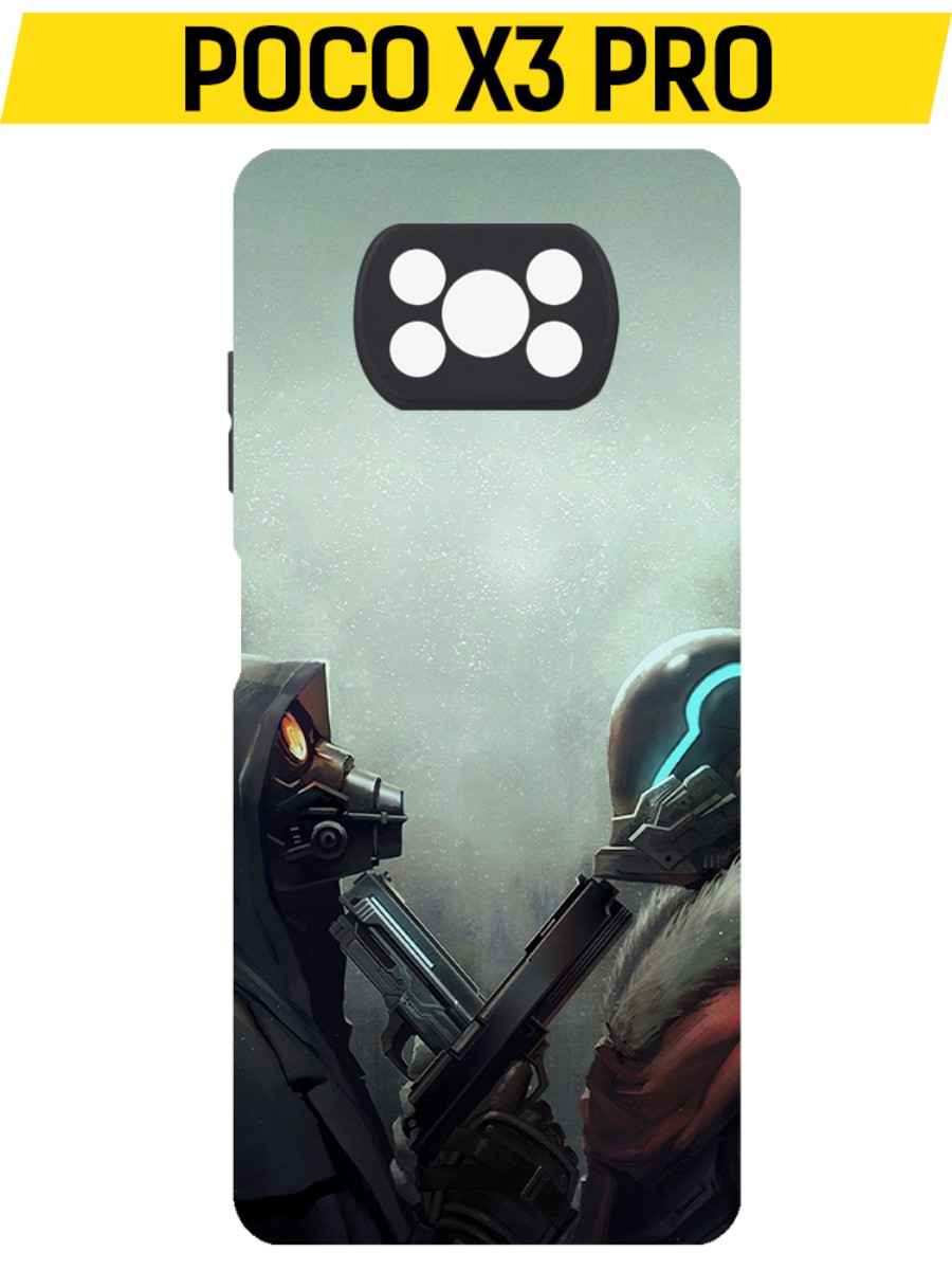 

Чехол-накладка Софт Cтандофф 2 (Standoff 2) - Противостояние для Xiaomi Poco X3 Pro, Черный