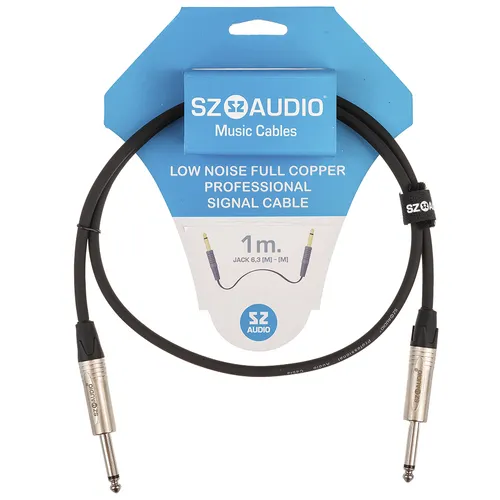 

Инструментальный кабель SZ-Audio 46361 jack 6,3 - jack 6,3, 1 м, черный