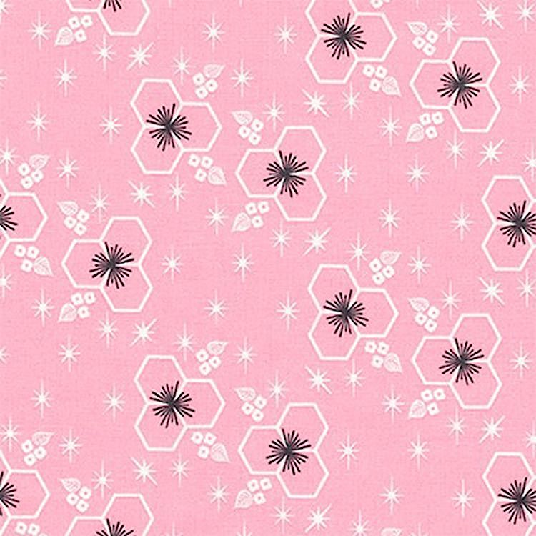 

Ткань для пэчворка Robert Kaufman PALM CANYON, 50x55 см PINK принт, Розовый