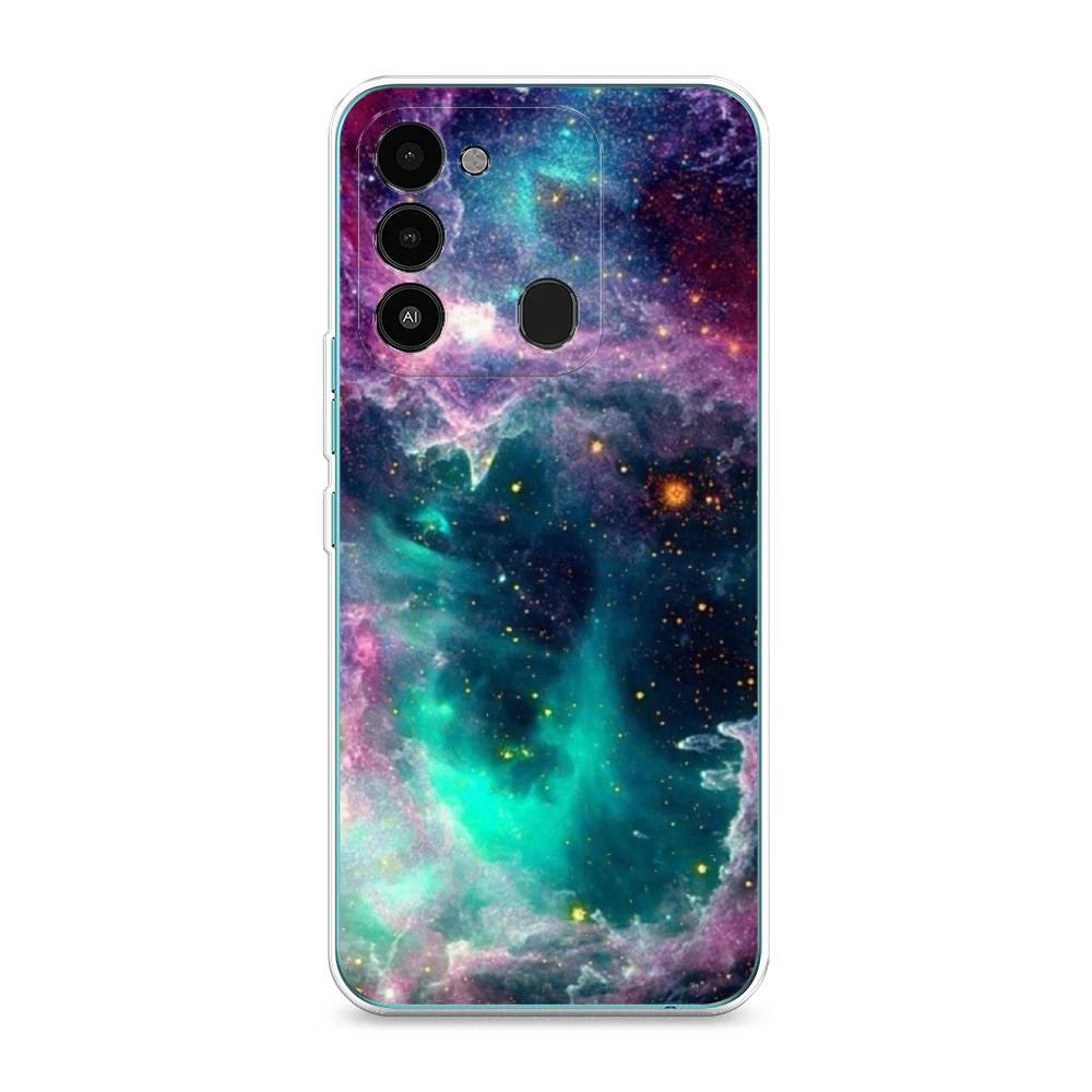 

Чехол на Tecno Spark Go 2022 "Звездные облака", Розовый;бежевый, 301350-2