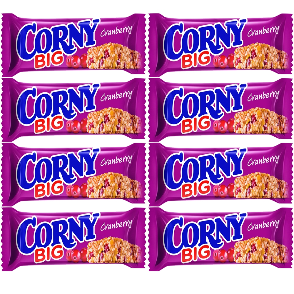 

Батончик злаковый Corny Big с клюквой 50г - 8шт.