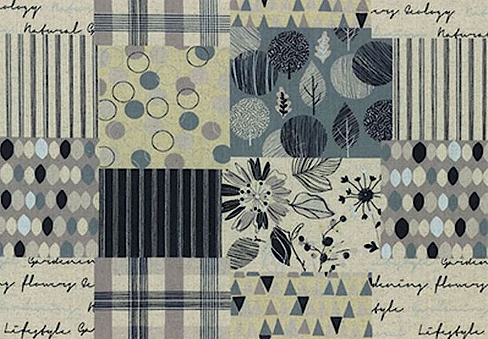 Ткань для пэчворка Lecien LECRE COLLECTION, 100x110 см 80% хлопок, 20% лён, принт