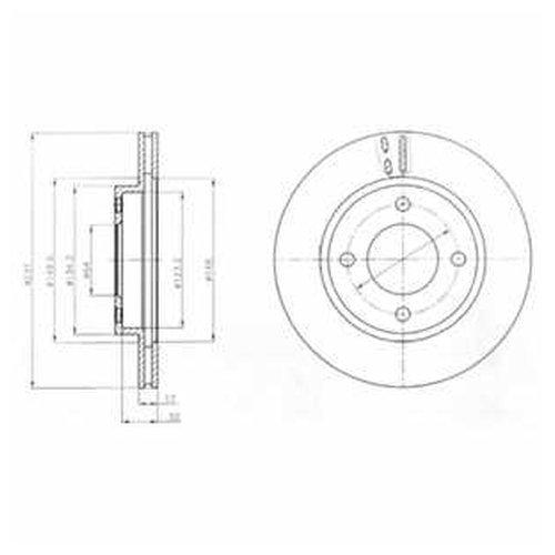 фото Тормозной диск передний delphi bg4299 для mitsubishi i