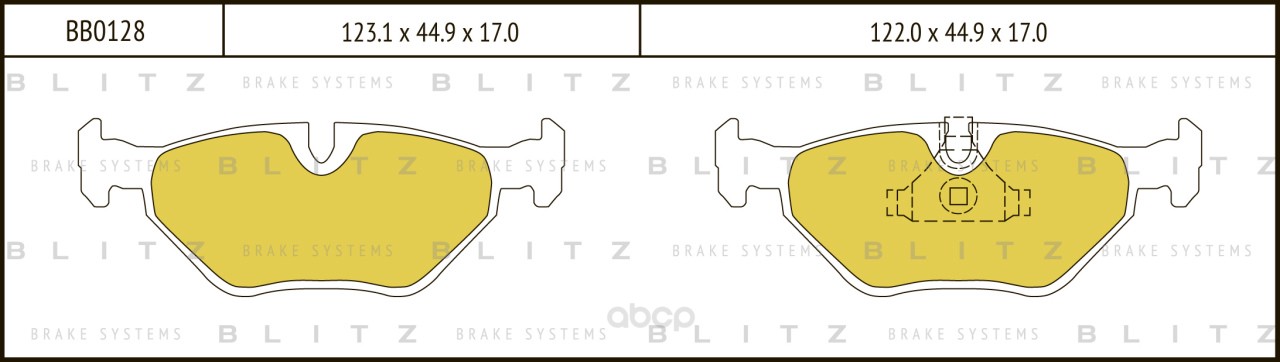 

Тормозные колодки BLITZ дисковые bb0128