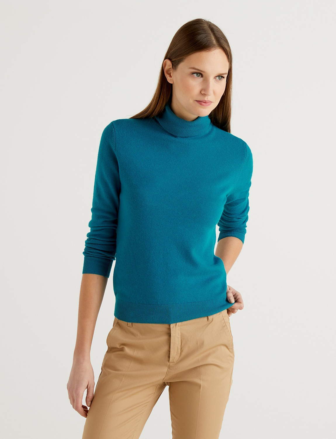 

Водолазка женская United Colors of Benetton 21A_1002D2348 голубая L