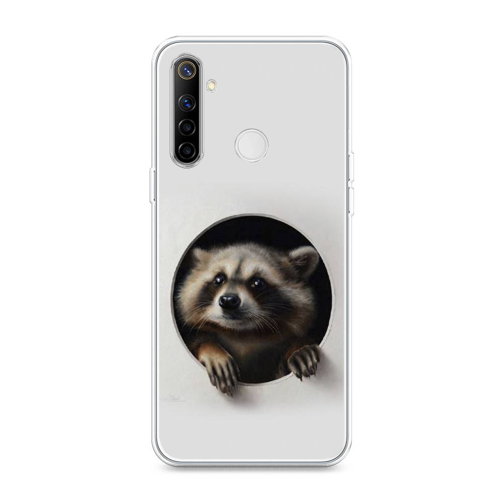 

Чехол Awog на Realme 6i "Любопытный енот", Разноцветный, 252950-1