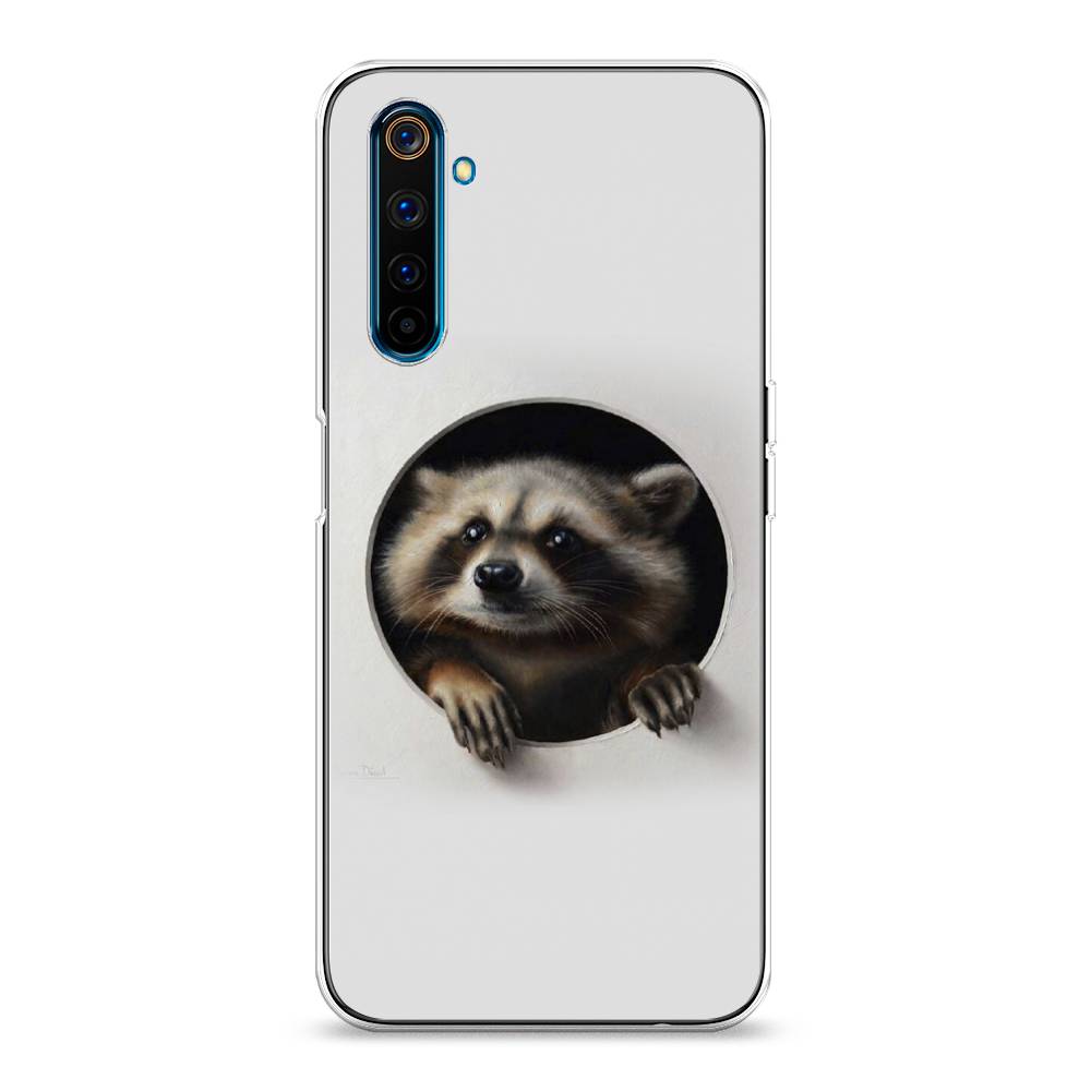 

Чехол Awog на Realme 6 Pro "Любопытный енот", Разноцветный, 252850-1