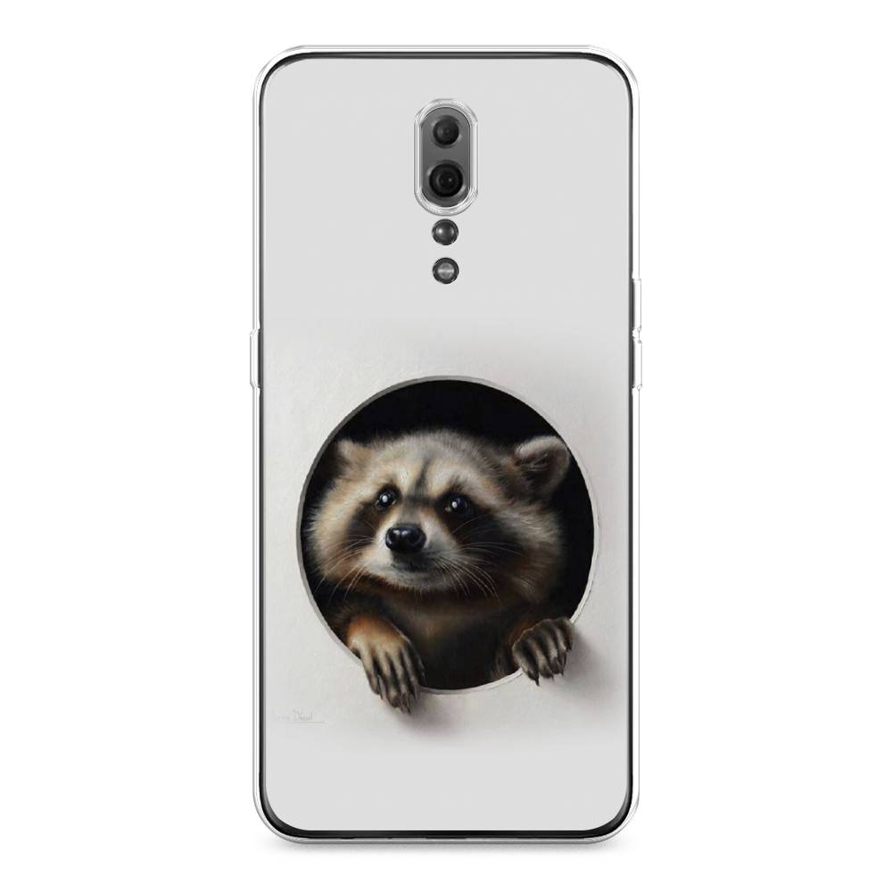 

Чехол Awog на Oppo Reno Z "Любопытный енот", Разноцветный, 250950-1