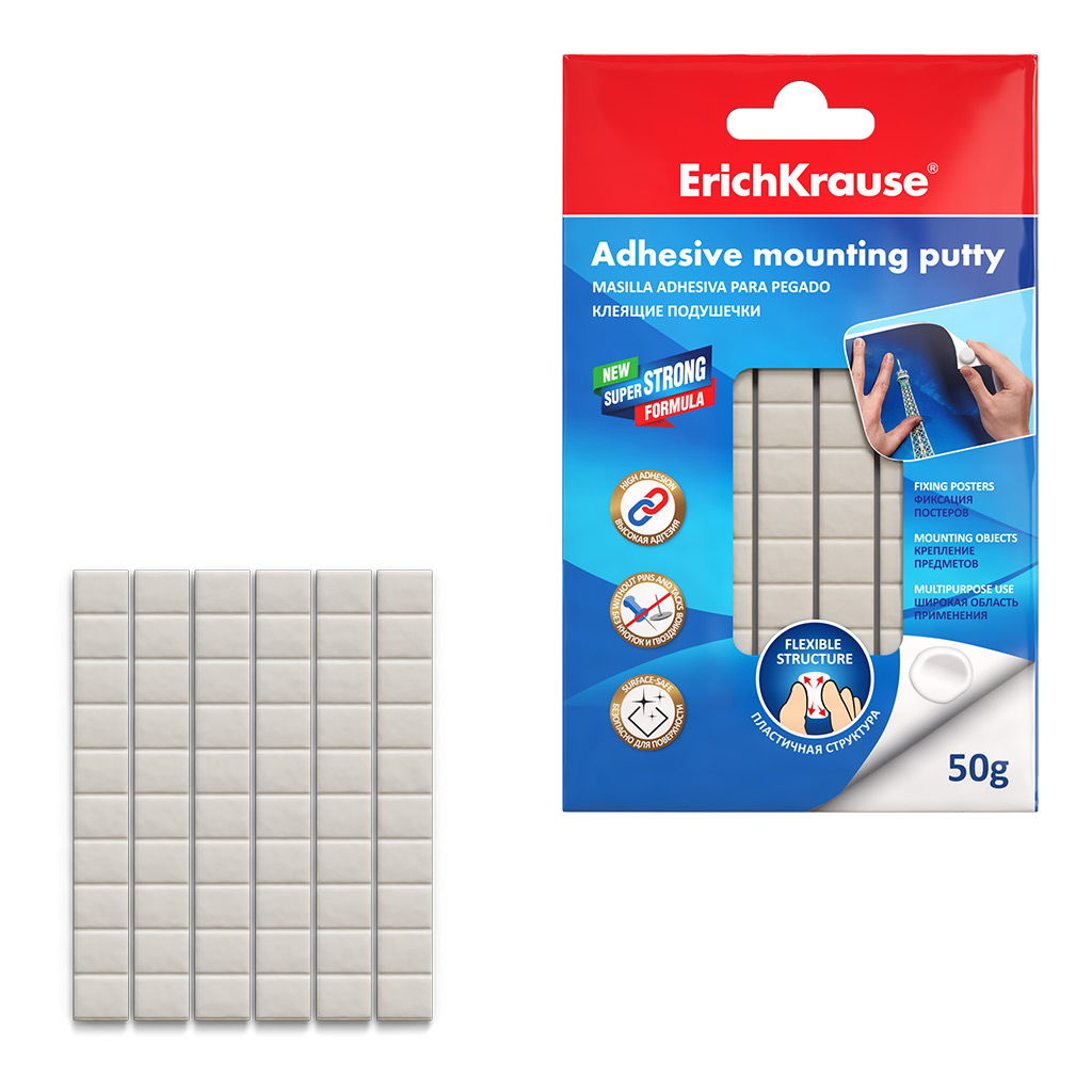

Клеящие подушечки ErichKrause, 59666, белый, 50г