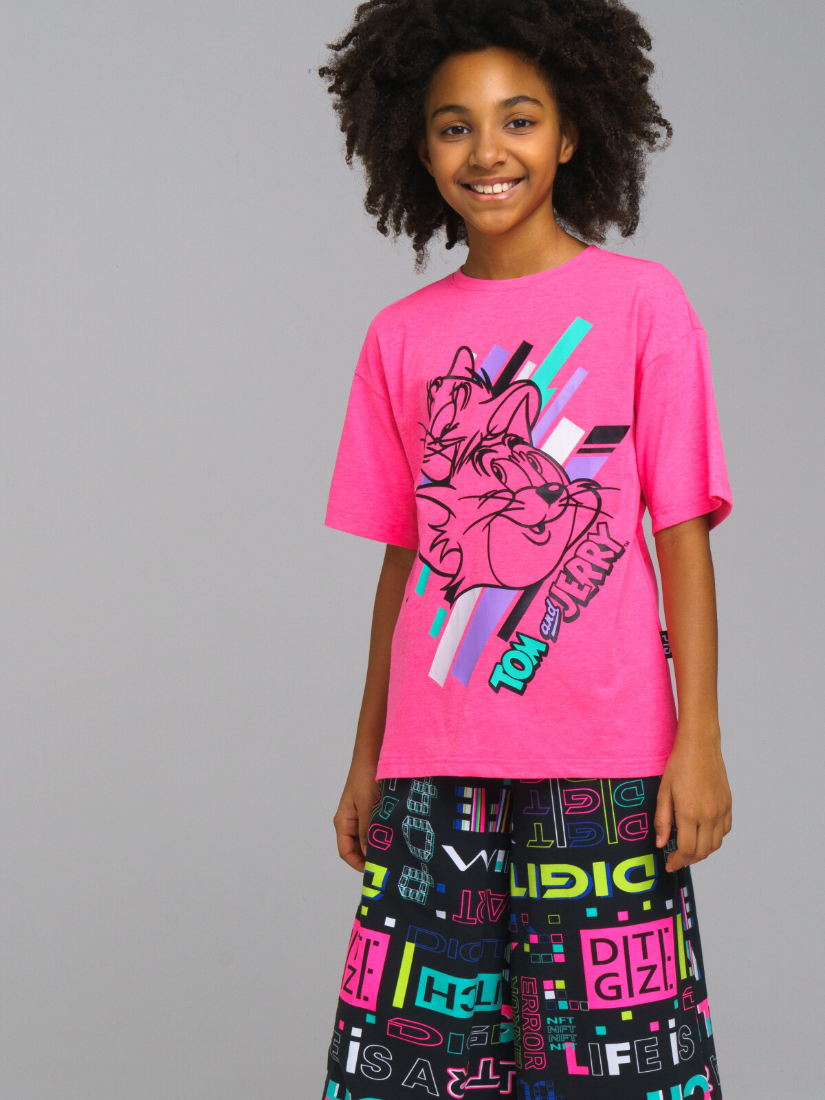 

Футболка детская PlayToday 12341003, цвет фуксия, разноцветный, размер 134, Розовый;разноцветный, 12341003