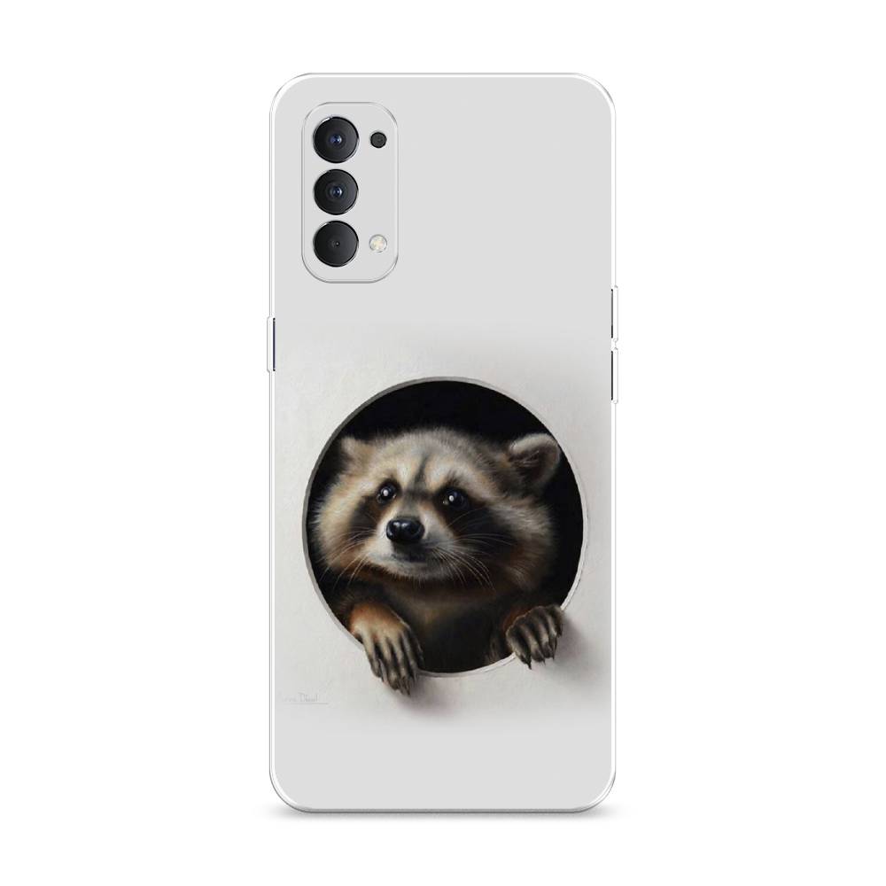 

Чехол Awog на Oppo Reno 4 4G "Любопытный енот", Разноцветный, 259450-1