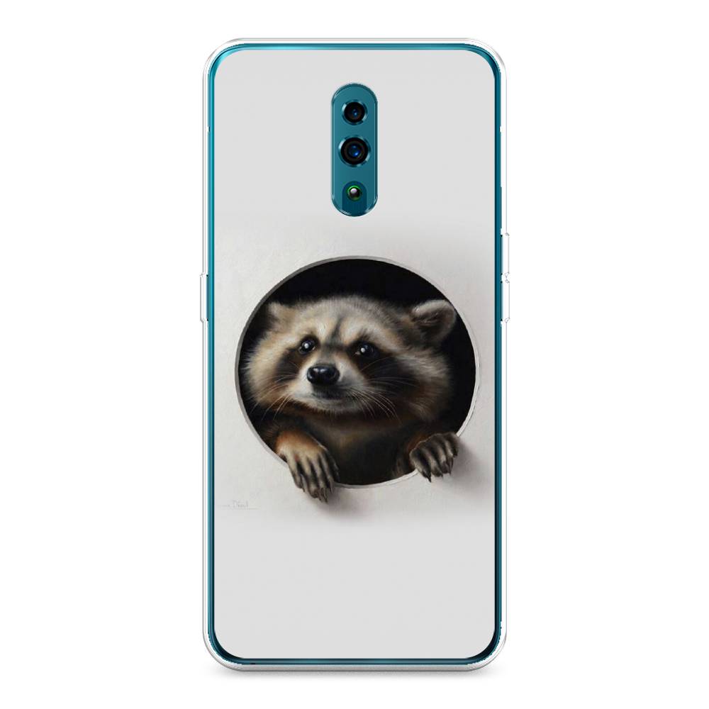 

Чехол Awog на Oppo Reno "Любопытный енот", Разноцветный, 250750-1