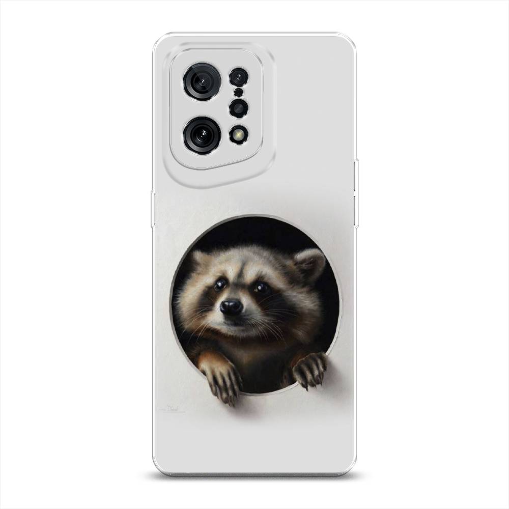 

Чехол Awog на Oppo Find X5 "Любопытный енот", Разноцветный, 259750-1