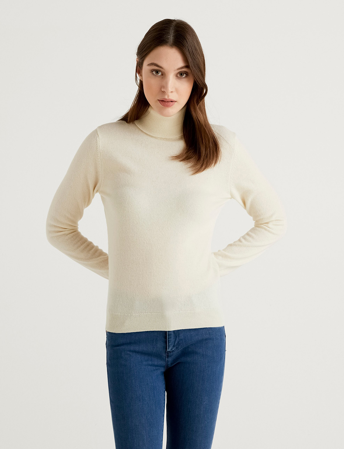 фото Водолазка женская united colors of benetton 21a_1002d2348 бежевая l